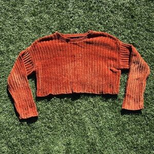 Forever 21 Burnt Orange Cropped Sweater